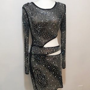 Banjul body cone studded dress party dress